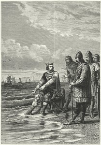 O Rei Canuto e as ondas (gravura) de German School