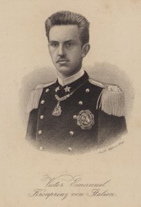 Rei Victor Emmanuel III da Itália quando o príncipe herdeiro de German School