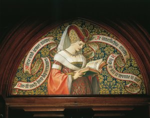 Senhora lendo 