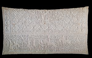 Capa de púlpito (bordado de linho em linho tecido simples) de German School