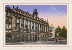 Leipzig, Grassi-Museum (litografia a cores) de German School