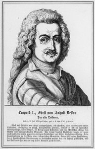 Leopold I, Príncipe de Anhalt-Dessau, O Velho Dessau (gravura) de German School