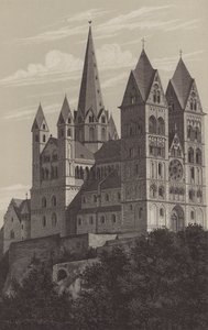 Catedral de Limburg, Hesse, Alemanha (Litho) de German School