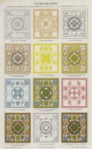 Impressão litográfica (litografia a cores) de German School