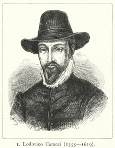 Lodovico Carracci, artista barroco italiano (gravura) de German School
