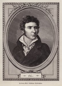 Lorenz Oken, naturalista, botânico, biólogo e ornitólogo alemão (gravura) de German School