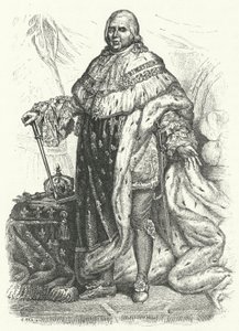 Luís XVIII, Rei de França (gravura) de German School