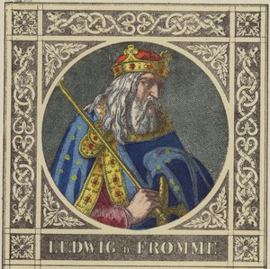 Ludwig D Fromme, 814-840 (gravação a cores) de German School