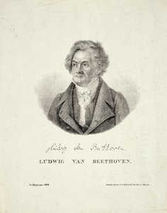 Ludwig van Beethoven (1770-1827) gravado por CF Klinkicht de German School