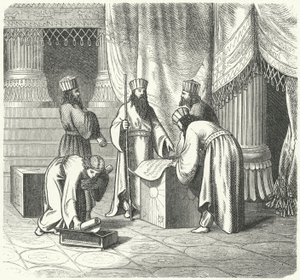 Magos, sacerdotes zoroastrianos persas (gravura) de German School