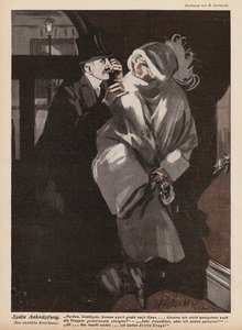 Homem propondo uma jovem mulher (lito) de German School