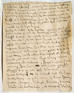 Página de manuscrito de artigo de Karl Marx, no jornal International Herald, publicado em 25 de janeiro de German School