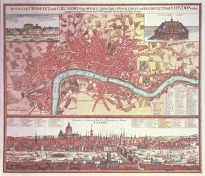 Mapa de Londres (gravura de cor)