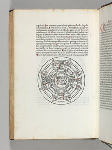 Mappa Mundi, o primeiro mapa do mundo impresso, de &39;Etymologiae&39; por Isidorus Hispalensis, Augsburg: Günther Zainer de German School