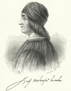 Matteo Maria Boiardo, poeta italiano da Renascença (gravura) de German School