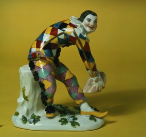 Figura de Meissen de Arlequim, c.1750 (porcelana)