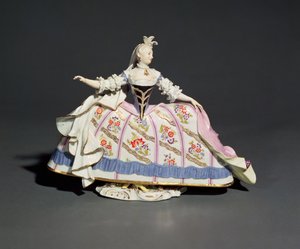 Figura de mulher de Meissen (porcelana) de German School