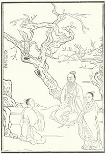 Mencius, antigo filósofo confuciano chinês (gravura) de German School