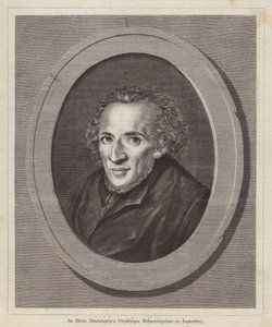 Moses Mendelssohn, filósofo judeu alemão (gravura) de German School
