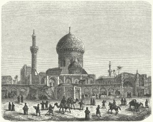 Mesquita de Ahmed Khiaga e praça do mercado, Bagdad (gravura) de German School
