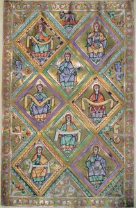 Ms. Czart. 1207 IV, fol.10v A Vida de Cristo de acordo com São Mateus, da Evangeliarium da Catedral de Plock c.1075 de German School