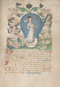 Ms Sloane 2560, f.14 dos Tratados Alquímicos, final do século XV (velino) de German School
