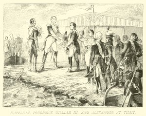 Napoleão, Frederico Guilherme III e Alexandre no Tilsit de German School
