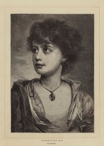 Neapolitan Boy (gravura) de German School