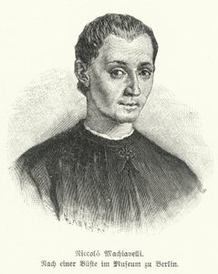 Niccolo Machiavelli, diplomata italiano, político, filósofo e escritor (litho) de German School