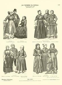 Trajes alemães do norte, final do século XIX de German School