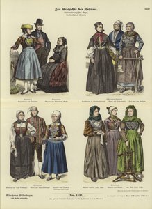 Trajes alemães do norte, final do século XIX