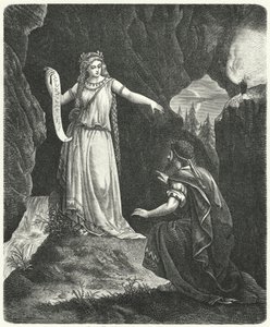 Numa Pompilius com a ninfa Egeria (gravura) de German School