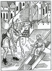 De desprezo, ou dispithnge de escritura sagrada, ilustração de tradução inglesa de Alexander Barclay de &39;The Ship of Fools&39;, de uma edição publicada em 1874 de German School