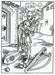De coisas impacientes que, naturalmente, correm, ilustração da tradução inglesa de Alexander Barclay de "O Barco dos Loucos", de uma edição publicada em 1874 de German School