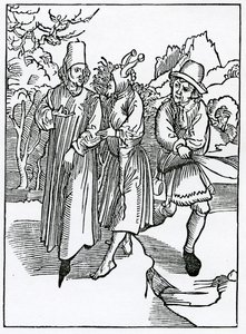 Da época de unkyndnes e folys que segue, ilustração da tradução inglesa de Alexander Barclay de &39;The Ship of Fools&39;, de uma edição publicada em 1874. de German School