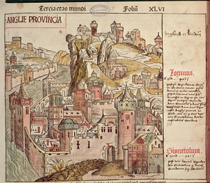 Velha Londres, do Nuremberg Chronicle por Hartmann Schedel (1440-1514) 1493 de German School