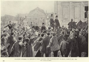 Ovação oferecido a Otto von Bismarck ao sair da mansão dos Chanceleres de German School