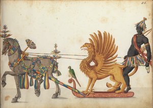 Trenó de concurso no desfile, c.1640 de German School