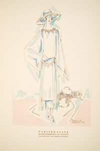 Pariser Platz, Roupa de Verão da Hammer, de Styl, pub.1922 (impressão pochoir) de German School