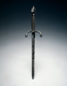 Adaga de aparar, c.1600 (aço com cabo de arame) de German School