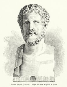 Pérsio, poeta romano (litho) de German School