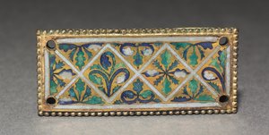 Placa de um relicário, c.1170 (cobre dourado, esmalte champlevé e cloisonné) de German School