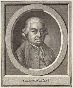 Retrato de Carl Philipp Emanuel Bach (1714-88) de German School