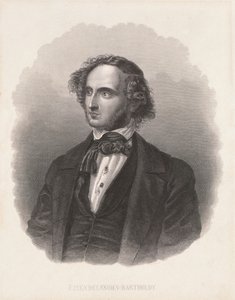 Retrato de Felix Mendelssohn (1809-47) de German School