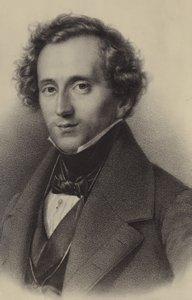 Retrato de Felix Mendelssohn de German School