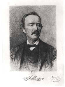 Retrato de Heinrich Schliemann (1822-90) de German School
