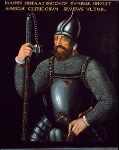 Retrato de Jan Zizka, Chefe de Guerra dos Hussitas, século XVI (pintura) de German School