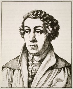 Retrato, de, Johann, Reuchlin, (1455-1522), cópia, de, um, c19th, alemão, engraving, ilustrado, em, história mágica, publicado, tarde, 19o século de German School