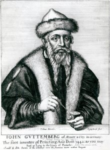 Retrato de Johannes Gutenberg de German School
