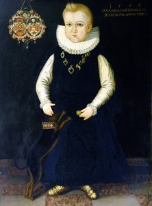 Retrato de Maximilian Eisenreich, 3 anos de idade de German School
